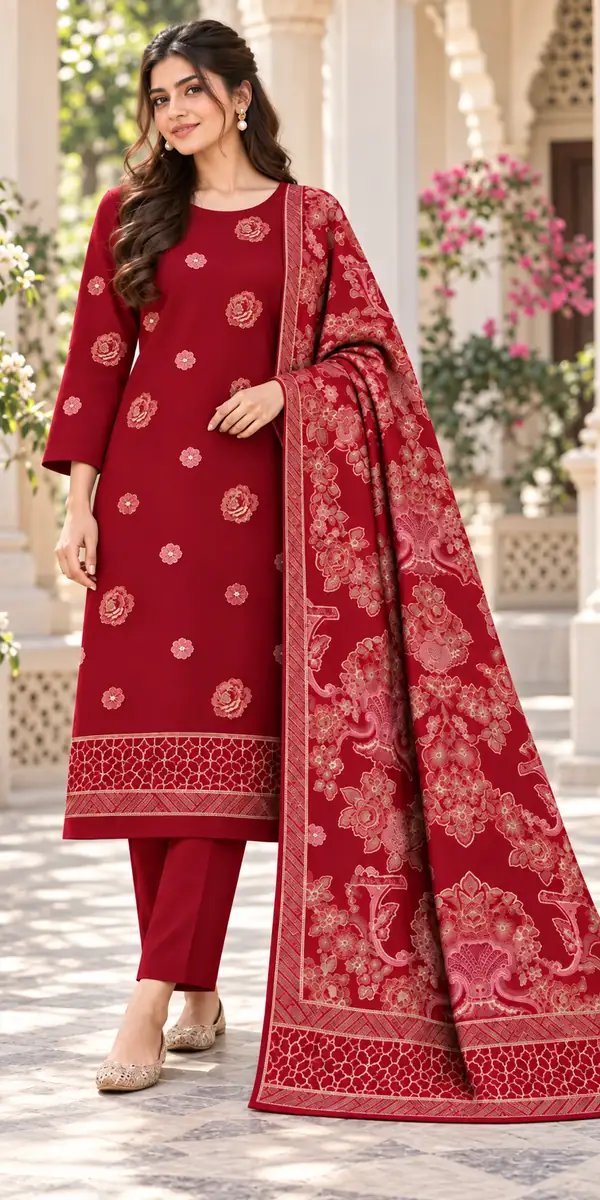 Rose Tapestry – 3 Piece Unstitched Karandi Suit
